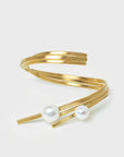 Buttress Cuff | Gold and Pearl