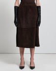 Gabriella Skirt | Coffee Suede