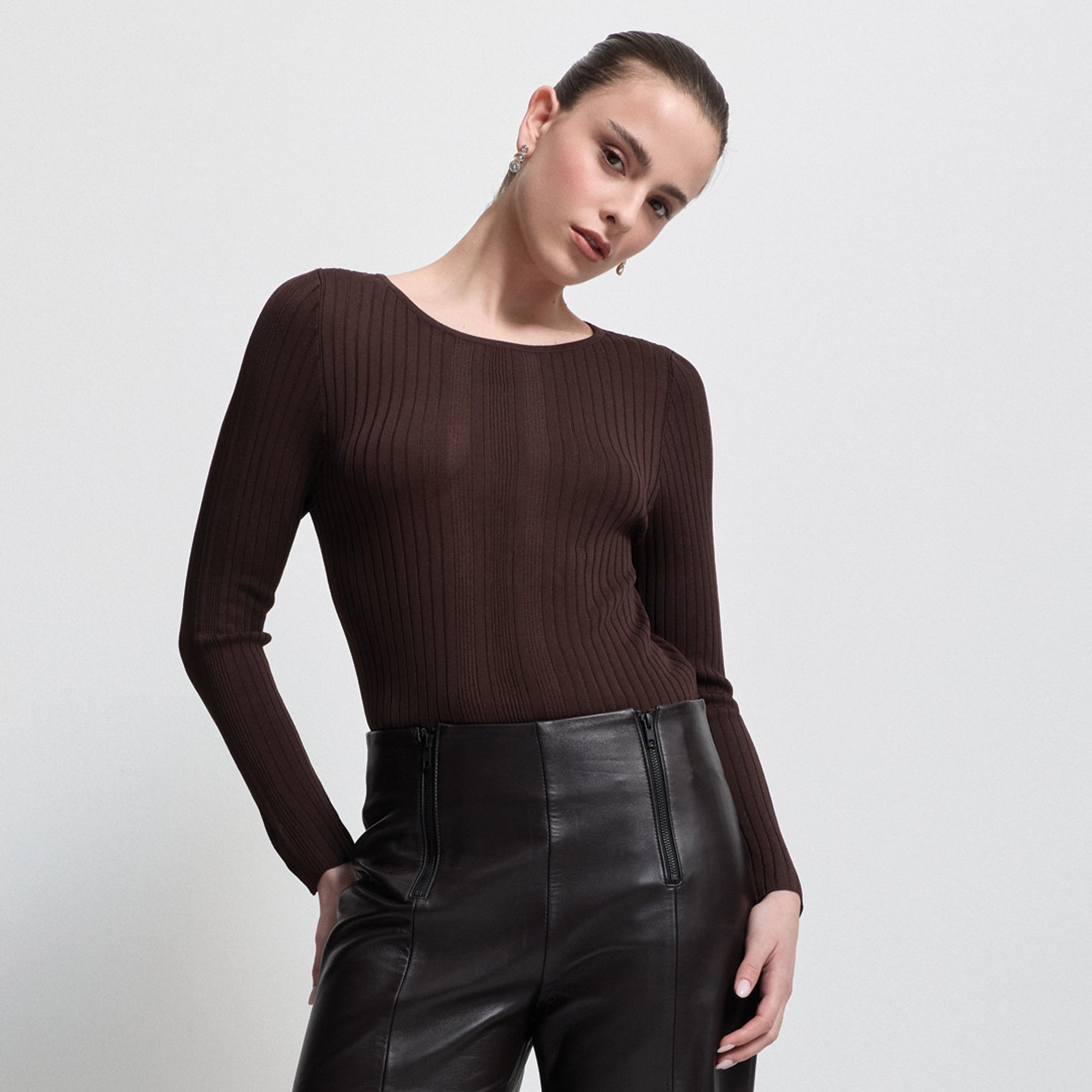 Base Layer Long Sleeve Knit | Espresso