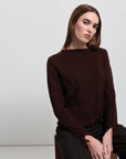 Maya Cashmere Blend Knit | Espresso