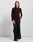 Maya Cashmere Blend Knit | Espresso