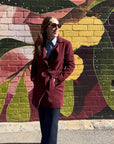 Henrietta Suede Coat | Bordeaux