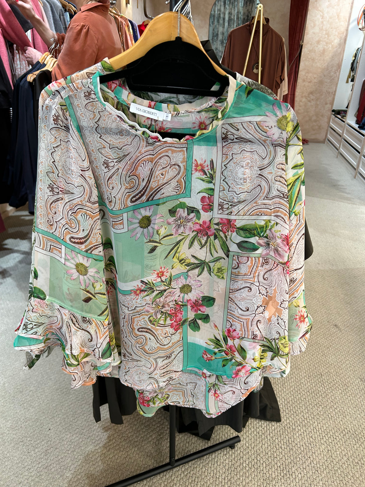 Capri Ruffle Top | multi floral