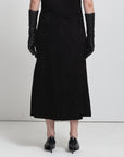 Christiana Suede  Skirt | Black