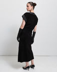 Christiana Suede  Skirt | Black