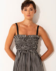 Mykonos Dress | Black and White Stripe