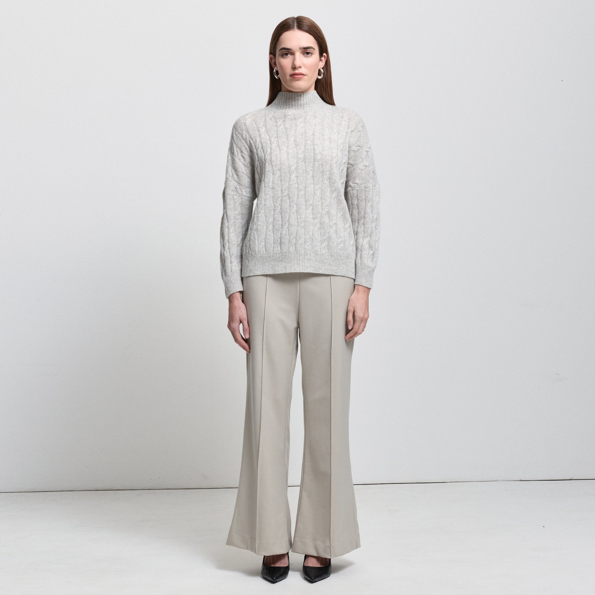 Carissa Cashmere Blend Knit | Oyster