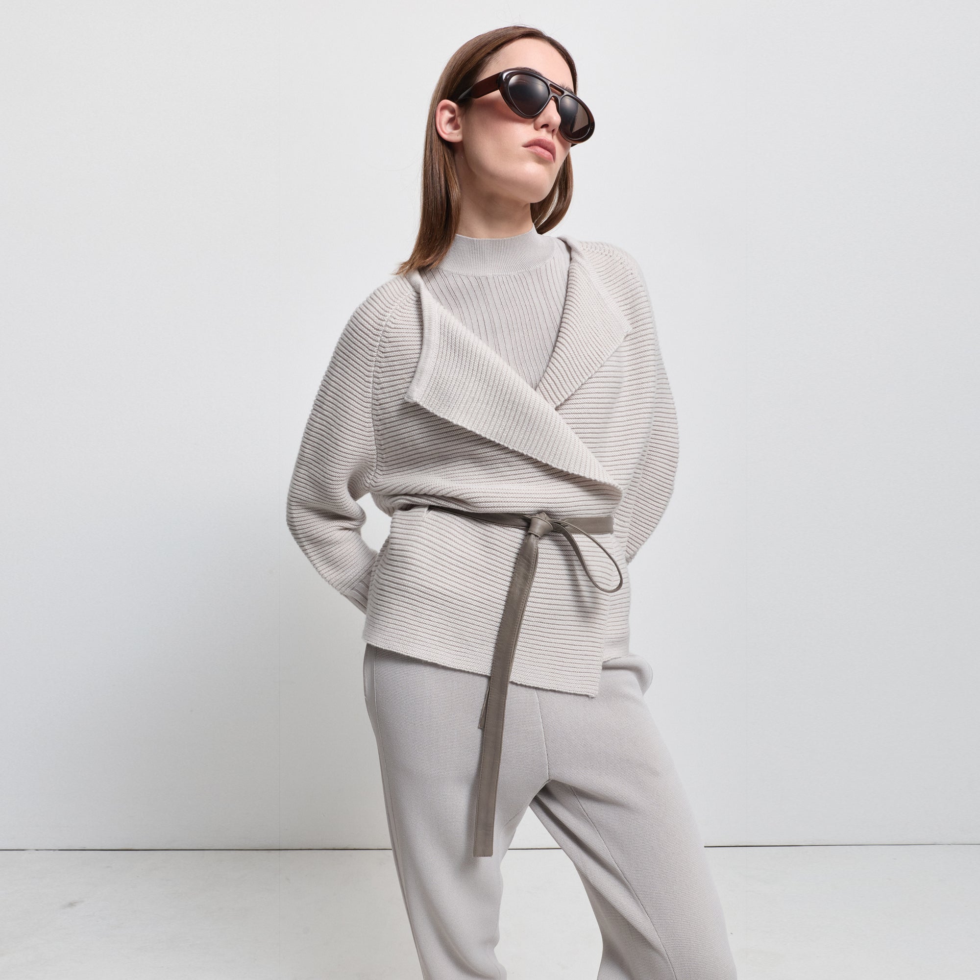 Eliana Cashmere Blend Knit | Oyster