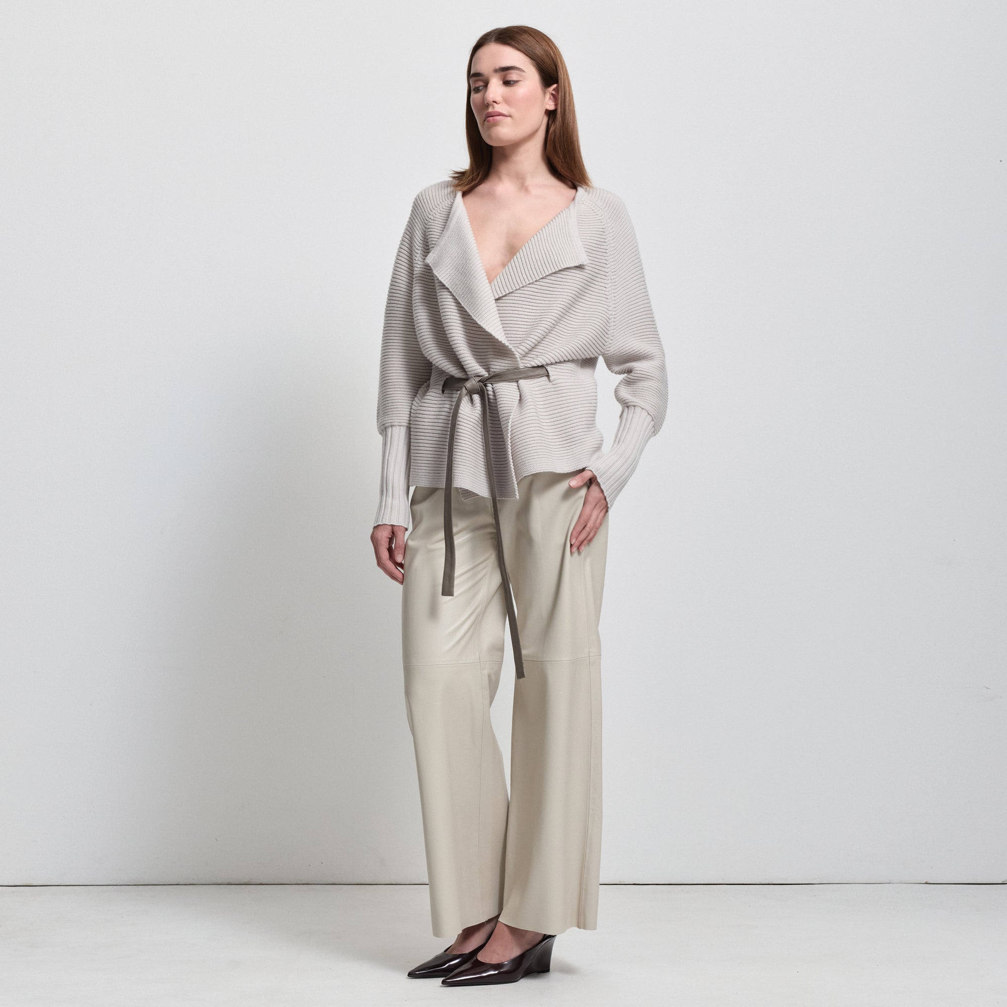 Eliana Cashmere Blend Knit | Oyster