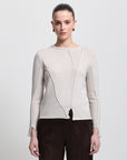 Maya Cashmere Blend Knit | Oyster