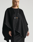 Karson Cashmere Cape | Black