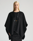 Karson Cashmere Cape | Black