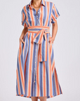 The Lucy Dress - Blue Sky Stripe