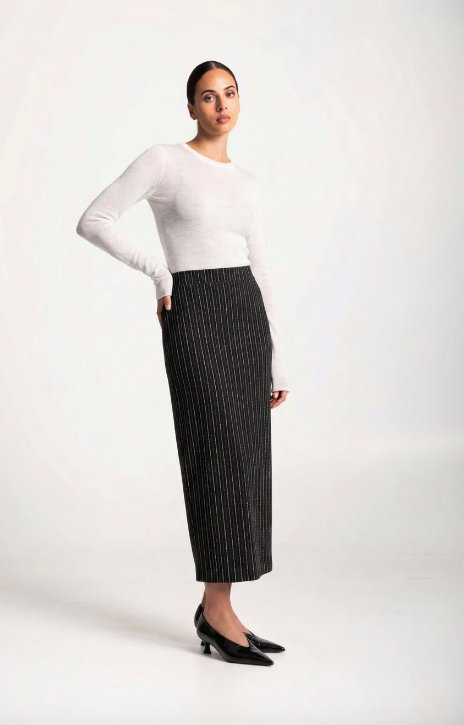 Chamon Skirt | Pinstripe