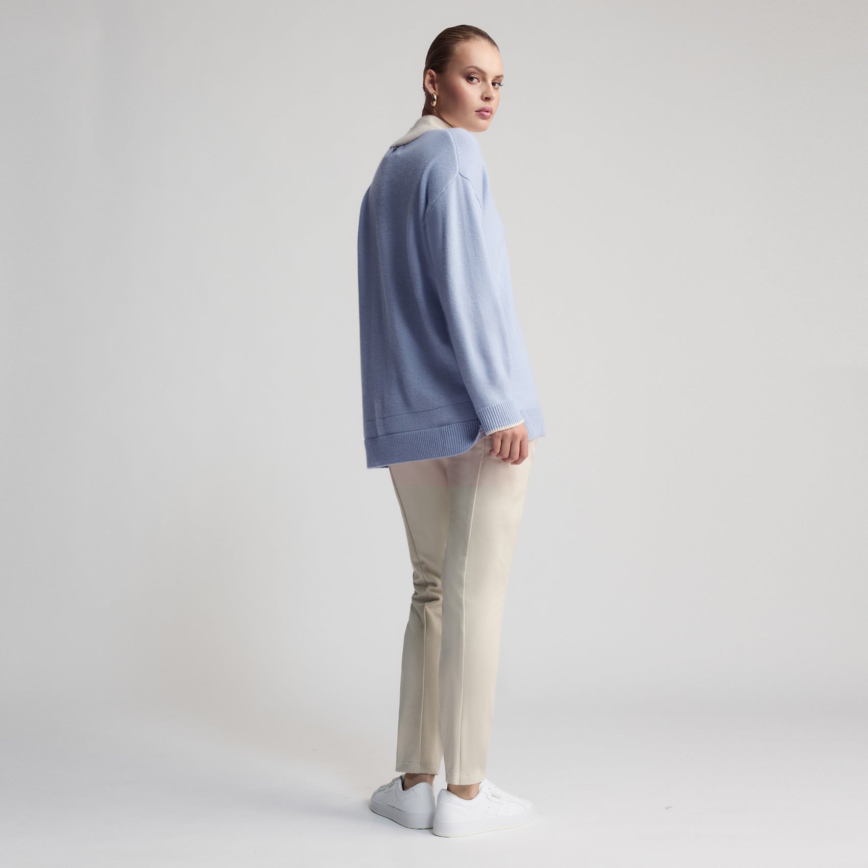 Parker Boyfriend Jumper | Baby Blue