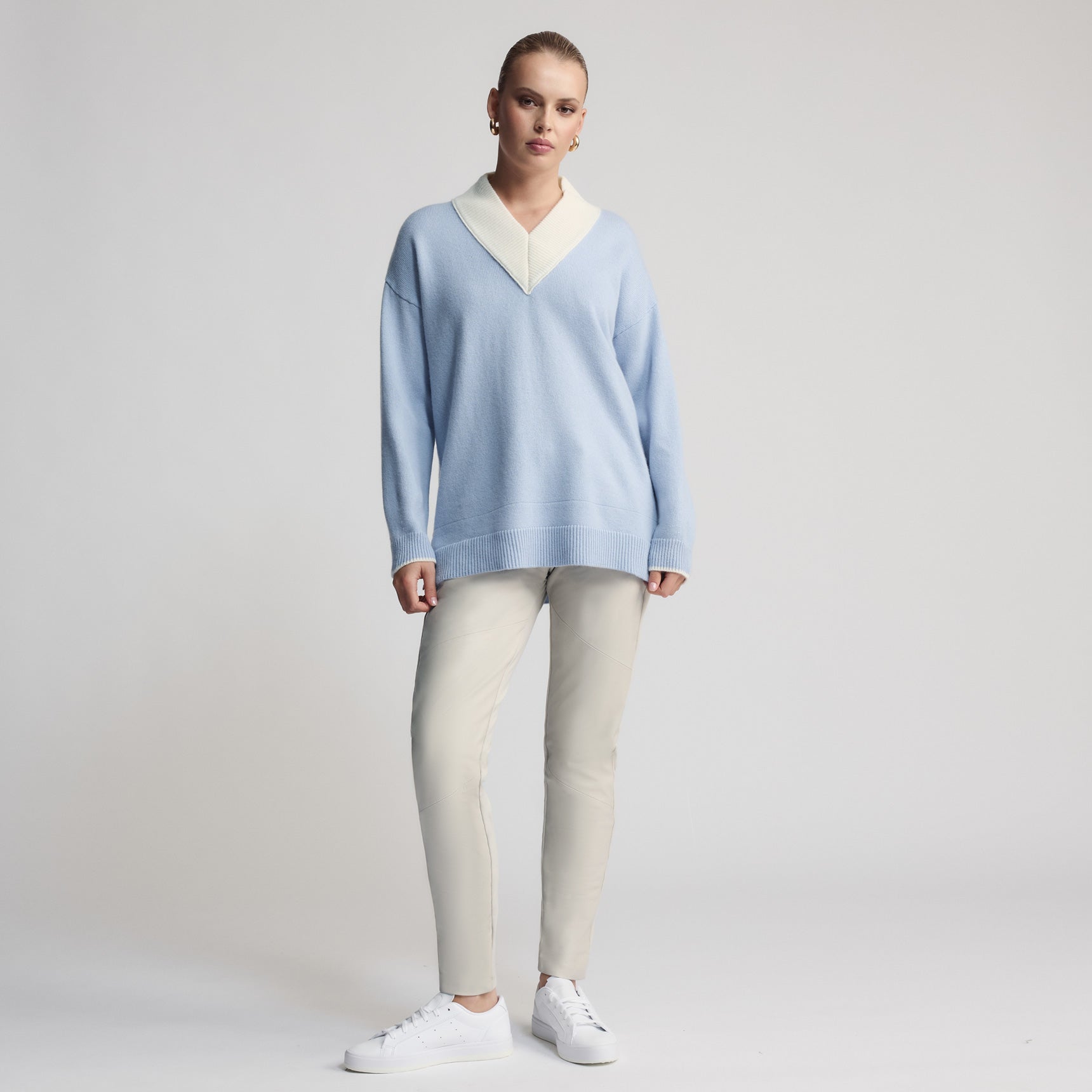 Parker Boyfriend Jumper | Baby Blue